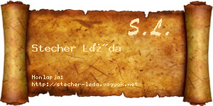 Stecher Léda névjegykártya
